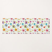 Modern bloemmotief kleurrijk yogamat (Voorkant (horizontaal))