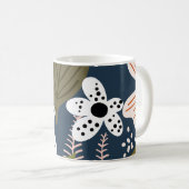 Modern  bloemmotief koffiemok (Voorkant rechts)