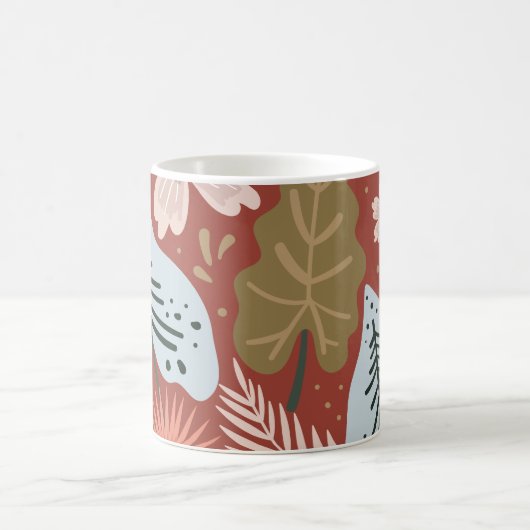 Modern  bloemmotief koffiemok (Center)