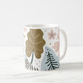 Modern  bloemmotief koffiemok (Voorkant rechts)