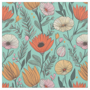 Modern bloemmotief-naadloos grafisch ontwerp stof
