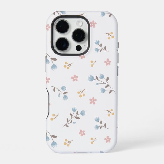 Modern Bloemmotief Naadloos Patroon iPhone Hoesje (Achterkant)