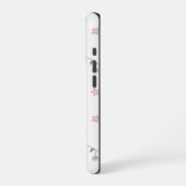 Modern Bloemmotief Naadloos Patroon iPhone Hoesje (Linkerkant)
