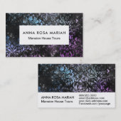 *~* Modern bloemmotief pastel glitter  Visitekaartje (Voorkant / Achterkant)