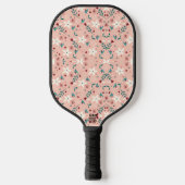 Modern bloemmotief Schattige Pickleball Paddle (Voorkant)