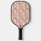 Modern bloemmotief Schattige Pickleball Paddle (Achterkant)