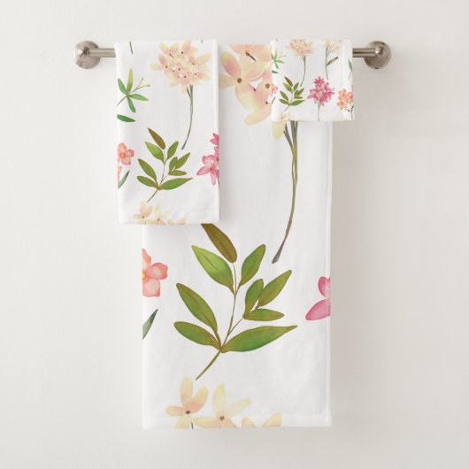 Modern bloemmotief | Trendy botanisch Bad Handdoek (Insitu)