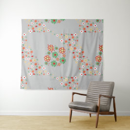 Modern Bloemmotief Wandkleed