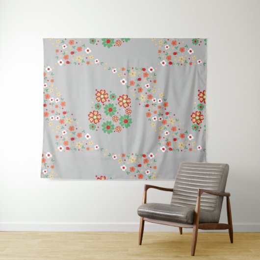 Modern Bloemmotief Wandkleed (In Situ (horizontaal))
