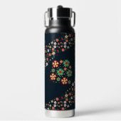 Modern  Bloemmotief Waterfles (Voorkant)
