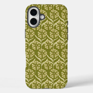 Modern Bloemmotief: Witte Schermbloemen iPhone 16 Plus Hoesje