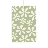 Modern Bloempatroon Chic Sage Groene Girly Bloemen Luchtverfrisser (Voorkant)