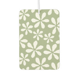 Modern Bloempatroon Chic Sage Groene Girly Bloemen Luchtverfrisser