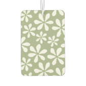 Modern Bloempatroon Chic Sage Groene Girly Bloemen Luchtverfrisser (Achterkant)