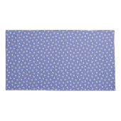 Modern bloempatroon in blauw en taupe kussensloop (Achterkant)