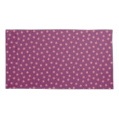 Modern bloempatroon in violette en groene tinten kussensloop (Achterkant)