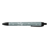 Modern bloempatroon zwarte inkt pen (Bodem)