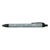 Modern bloempatroon zwarte inkt pen (Bovenkant)