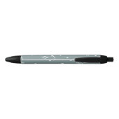 Modern bloempatroon zwarte inkt pen (Achterkant)