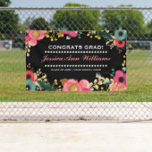 Modern bloemschilderij afstudeerfeest spandoek (Insitu)