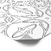 Modern Bloemtegels Patroon Kleurplaat Ontwerp Poster (Hoek)