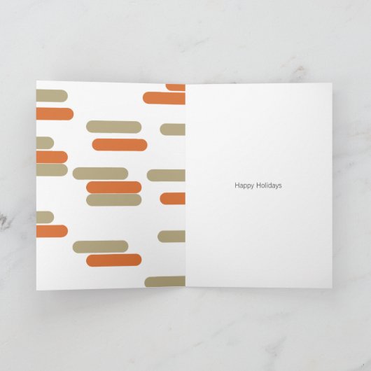 Modern Blok Foto Kerstmis Gepersonaliseerd Feestdagen Kaart (Binnen)