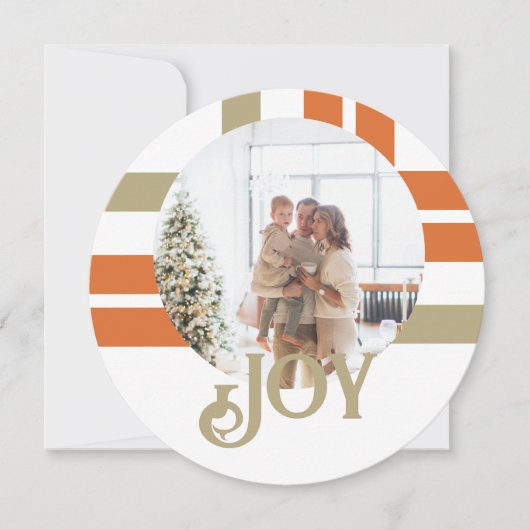 Modern Blok Foto Kerstmis Gepersonaliseerd Feestdagenkaart (Voorkant)