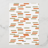 Modern Blok Foto Kerstmis Gepersonaliseerd Folie Feestdagenkaart (Achterkant)