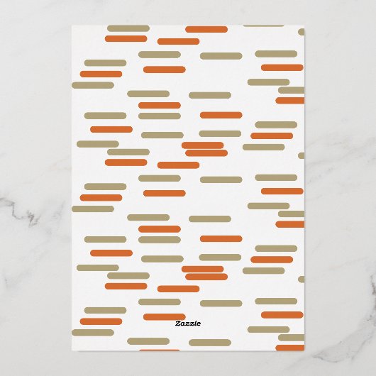 Modern Blok Foto Kerstmis Gepersonaliseerd Folie Feestdagenkaart (Achterkant)