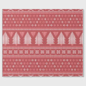 Modern blokachtig kerstboompatroon cadeaupapier (Vlak)