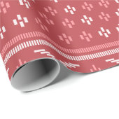 Modern blokachtig kerstboompatroon cadeaupapier (Rol Hoek)