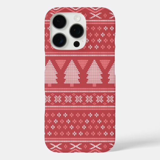 Modern blokachtig kerstboompatroon Case-Mate iPhone case (Achterkant)