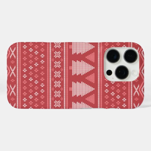 Modern blokachtig kerstboompatroon Case-Mate iPhone case (Achterkant (horizontaal))