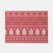 Modern blokachtig kerstboompatroon deurmat (Voorkant)