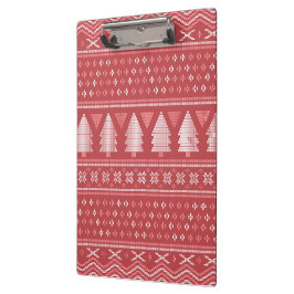 Modern blokachtig kerstboompatroon klembord