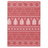 Modern blokachtig kerstboompatroon klembord (Achterkant)