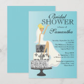 Modern Blonde Bridal Shower Kaart (Voorkant / Achterkant)