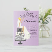 Modern Blonde Bridal Shower Kaart (Staand voorkant)