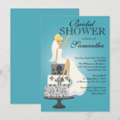 Modern Blonde Bridal Shower Kaart (Voorkant / Achterkant)