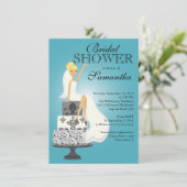 Modern Blonde Bridal Shower Kaart (Staand voorkant)