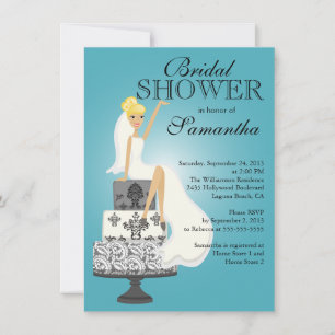 Modern Blonde Bridal Shower Kaart