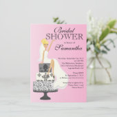 Modern Blonde Bridal Shower Kaart (Staand voorkant)