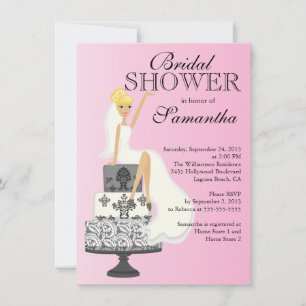 Modern Blonde Bridal Shower Kaart