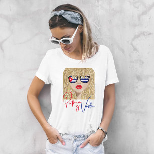 Modern Blonde Woman Patria y Vida T-shirt
