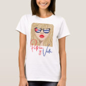 Modern Blonde Woman Patria y Vida T-shirt (Voorkant)