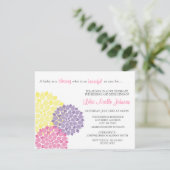 Modern Bloom Baby Dedication Blessing Invitation Kaart (Staand voorkant)