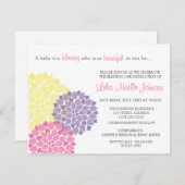 Modern Bloom Baby Dedication Blessing Invitation Kaart (Voorkant / Achterkant)