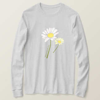 Modern "Bloom in Your Own Way" Floral Sketch Tee T-shirt