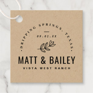 Modern Bloom Wedding Monogram Bedankt Bedankjes Labels