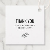 Modern Bloom Wedding Monogram Bedankt Bedankjes Labels (Achterkant)